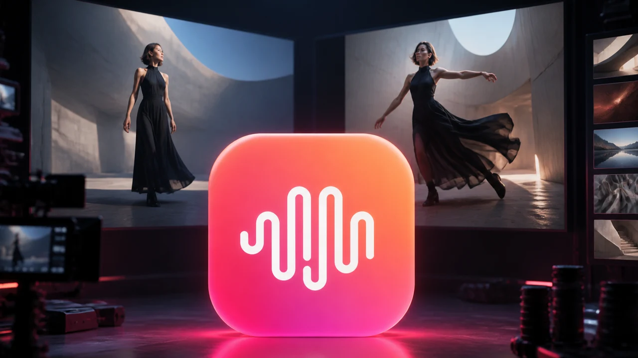 MiniMax product mark in a filmmaking studio with matching first and last video frames
